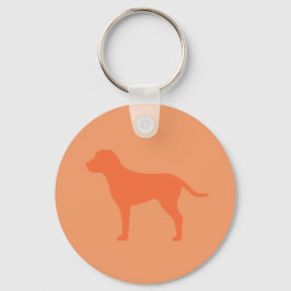 Hund för orange nyckelring