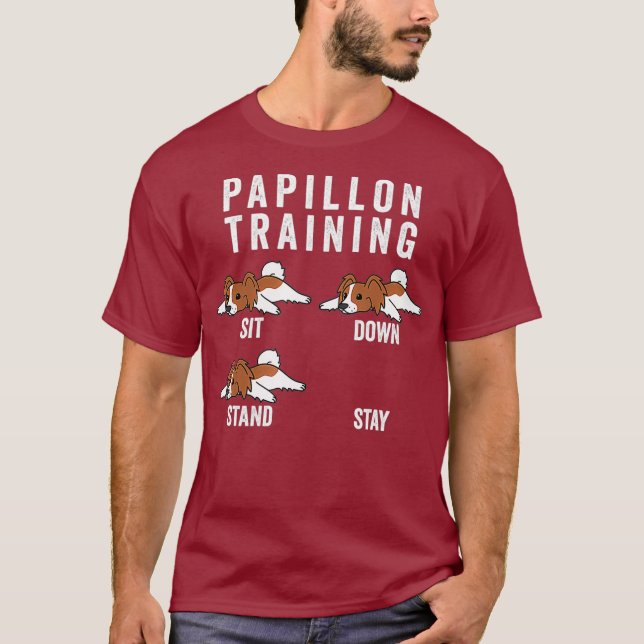 Hund för papillonutbildning t shirt (Framsida)