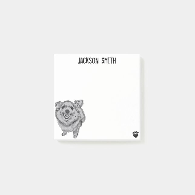 Hund för Personlig Arg Post-it Block (Framsida)