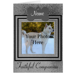 Hund för personlig eller Kat-minnesplats Hälsningskort