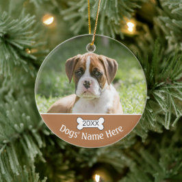 Hund för Personlig hund Julgransprydnad Keramik