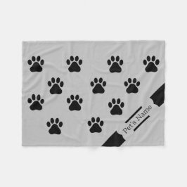 Hund för personlig Paw-utskrift Fleecefilt