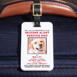 Hund för personlig Photo Seizure Alert Service Bagagebricka<br><div class="desc">Känn efter varningstjänstens Hund - Identifiera enkelt hund som en hund för arbetstjänster samtidigt som du håller hund fokuserad och minskar distraktionen samtidigt som du arbetar med en av dessa k9-hund-ID-brickor. Även om det inte behövs, kan du med ett Service Hund ID-kort ge dig ge och din hund sinnesro och...</div>