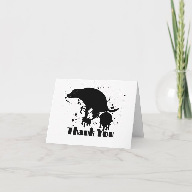 Hund för popup-tack tack kort (Framsida)