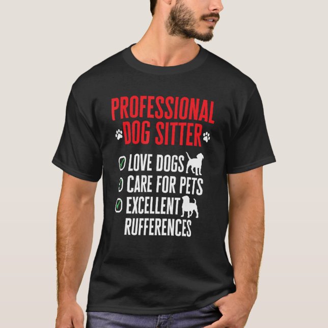 Hund för Professionell av platshållare för hund-Si T Shirt (Framsida)