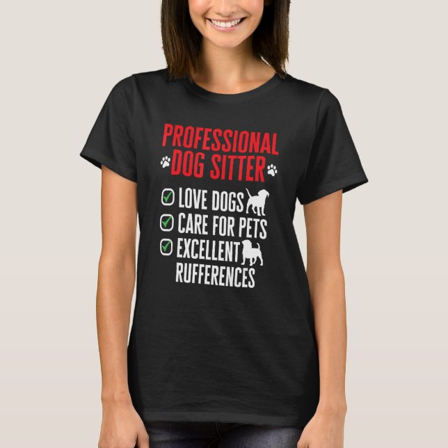 Hund för Professionell av platshållare för hund-Si T Shirt (Framsida)
