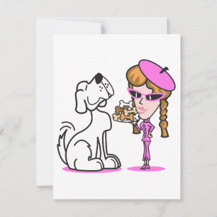hund för retro-flicka och sällskapsdjur