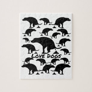 Hund för roligt pussel