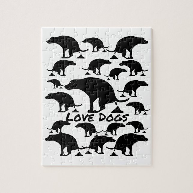 Hund för roligt pussel (Vertikal)