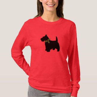 Hund för Scottie för skotsk Terrierjul rolig T Shirt