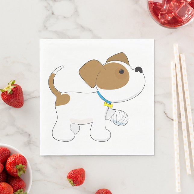 Hund för skadad marionett pappersservett (Skapare uppladdad)