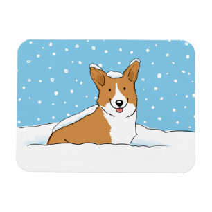 Hund för snö för walesisk Corgi för Pembroke Magnet
