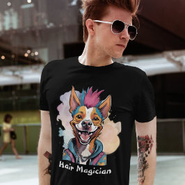 Hund för snyggt för hårfrisörer Hair Stylist T Shirt