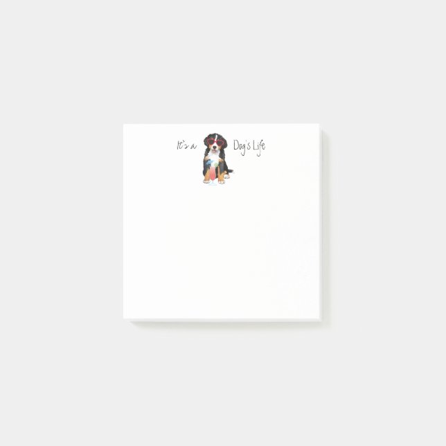 Hund för sommarBernese berg Post-it Block (Framsida)