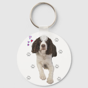 Hund för Spaniel för engelsk Springer Nyckelring