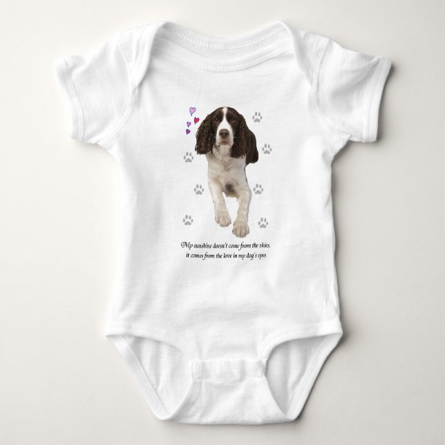 Hund för Spaniel för engelsk Springer T-shirt (Framsida)
