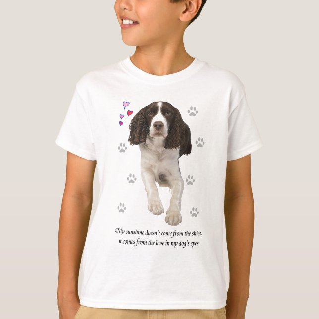 Hund för Spaniel för engelsk Springer T-shirt (Framsida)