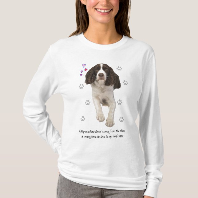 Hund för Spaniel för engelsk Springer Tee (Framsida)