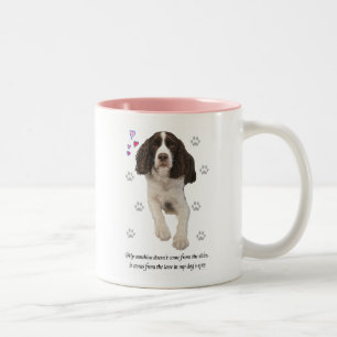 Hund för Spaniel för engelsk Springer Två-Tonad Mugg