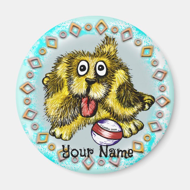 Hund för speltid magnet (Framsidan)