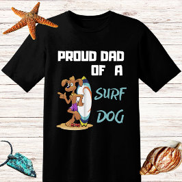 Hund för Surfan för surfer i Pappa T Shirt