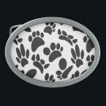 Hund för svart och vit Abstrakt<br><div class="desc">Ett svart och vitt mönster bildade hund i olika vinklar och storlekar. Anpassningsbar bälte låsbeslag. Gift-idé för hundälskare.</div>