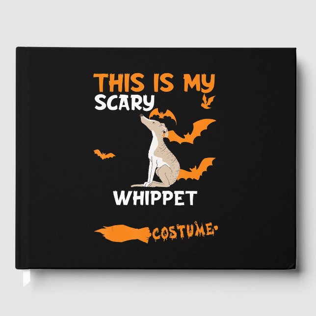 Hund för textutdrag för Halloween Lazy Scary Gästböcker (Framsida)