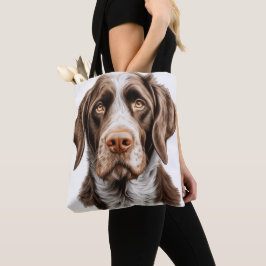 Hund FÖR TRÅDLÖS BROWN & WHITE TYMAN Tygkasse