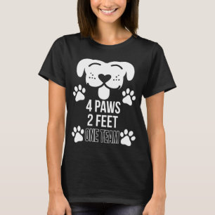 Hund för Tränare och hanterare 4 Tassar 2 Avgift T Shirt