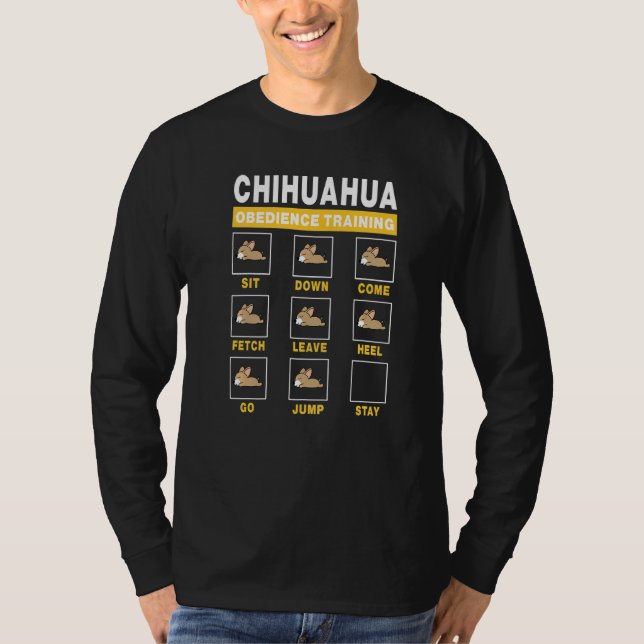 Hund för utbildning av Chihuahua Obedience T Shirt (Framsida)