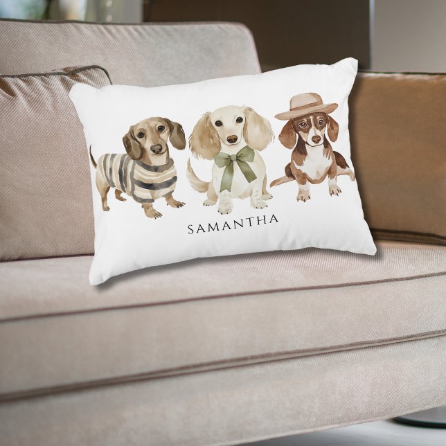 Hund för utspädd Personlig vattenfärg Prydnadskudde (Skapare uppladdad)