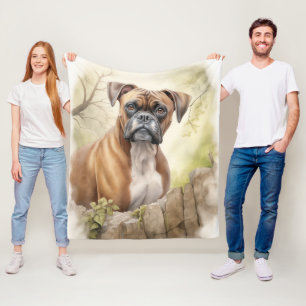 Hund för vacker Boxer Fleecefilt