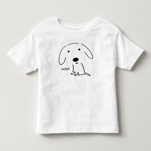 Hund för valp för Woofvalp | gullig T-shirt (Framsida)