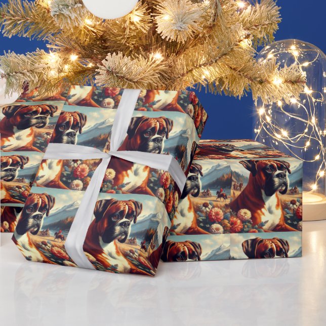 Hund för vintage Boxer Presentpapper (Helgdagar)