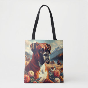 Hund för vintage Boxer Tygkasse