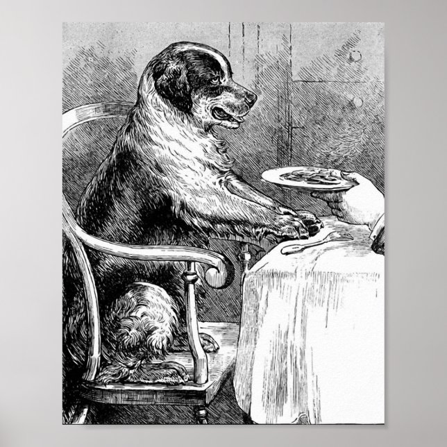 Hund för Vintage under mörker Poster (Framsidan)