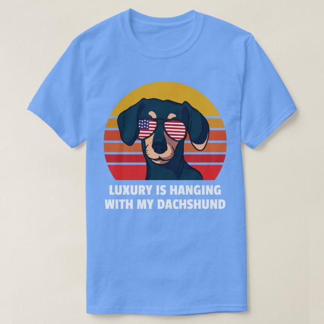 Hund för Weiner-design för Cute Dachshund T Shirt (Design framsida)