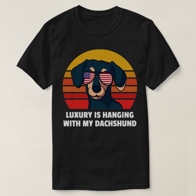Hund för Weiner-design för Cute Dachshund T Shirt (Design framsida)