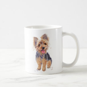 Hund för Yorkshire terrier på en mug. Kaffemugg