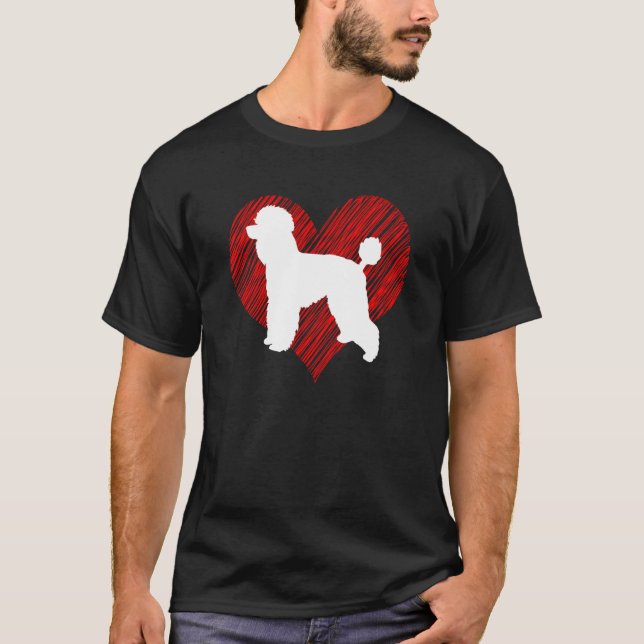 Hund förälder i pudel I Kärlek T Shirt (Framsida)