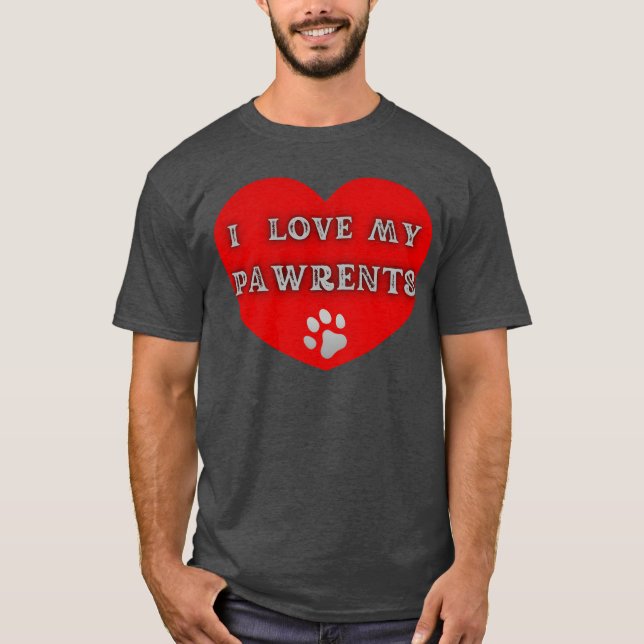 Hund föräldraflicka t shirt (Framsida)