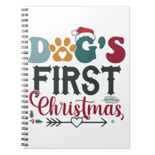 Hund första jul anteckningsbok