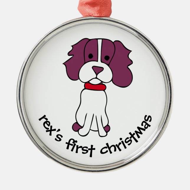 Hund första jul julgransprydnad metall (Framsidan)
