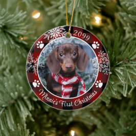 Hund Första jultomte Fotorött Play Julgransprydnad Keramik
