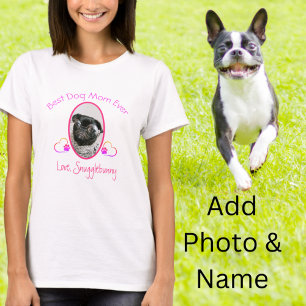 Hund Foto Bästa Hundmamma Någonsin Hjärta Tassavtr T Shirt