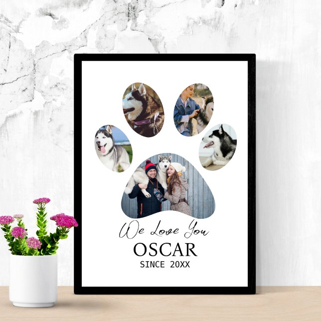 Hund Foto Collage Husdjur Minnesmärke Personlig Ta Poster (Skapare uppladdad)