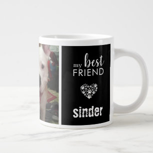 Hund Foto Min Bästa Vän Svart Jumbo Mugg