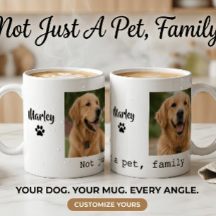 Hund Foto Mugg, Inte Bara Ett Husdjur Kaffemugg