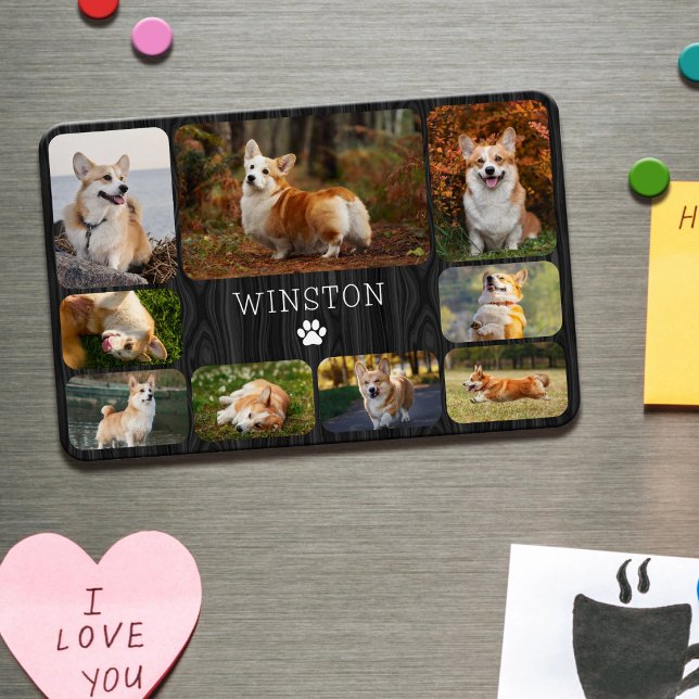 Hund Fotocollage Magnet (Skapare uppladdad)