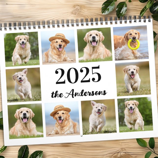 Hund Fotofamilj Pet-Anpassningsbarna för nyårsfoto Kalender (Skapare uppladdad)